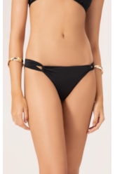Biquíni Triângulo Transpassado Draping Preto