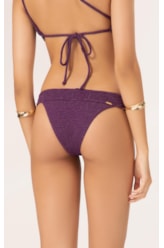 Biquíni Um Ombro Só Crepe Shine Roxo