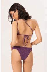 Biquíni Um Ombro Só Crepe Shine Roxo