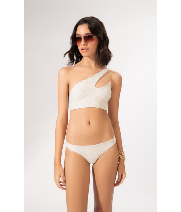 Biquíni Um Ombro Só Eos Off White