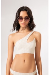 Biquíni Um Ombro Só Eos Off White