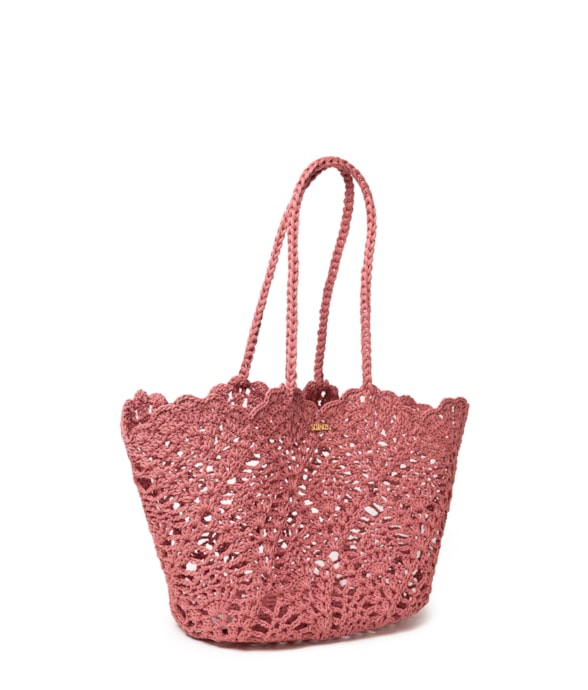 Basket Bag St Barths Salinas Rosa Velho