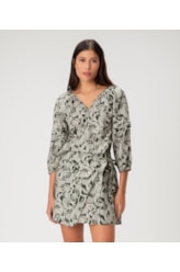 Bata Linen Print Verde Escuro