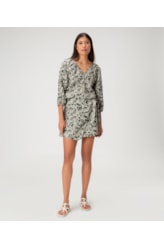 Bata Linen Print Verde Escuro