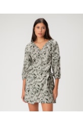Bata Linen Print Verde Escuro