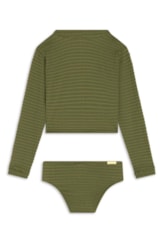 Biquíni Cropped Cannes Verde Militar
