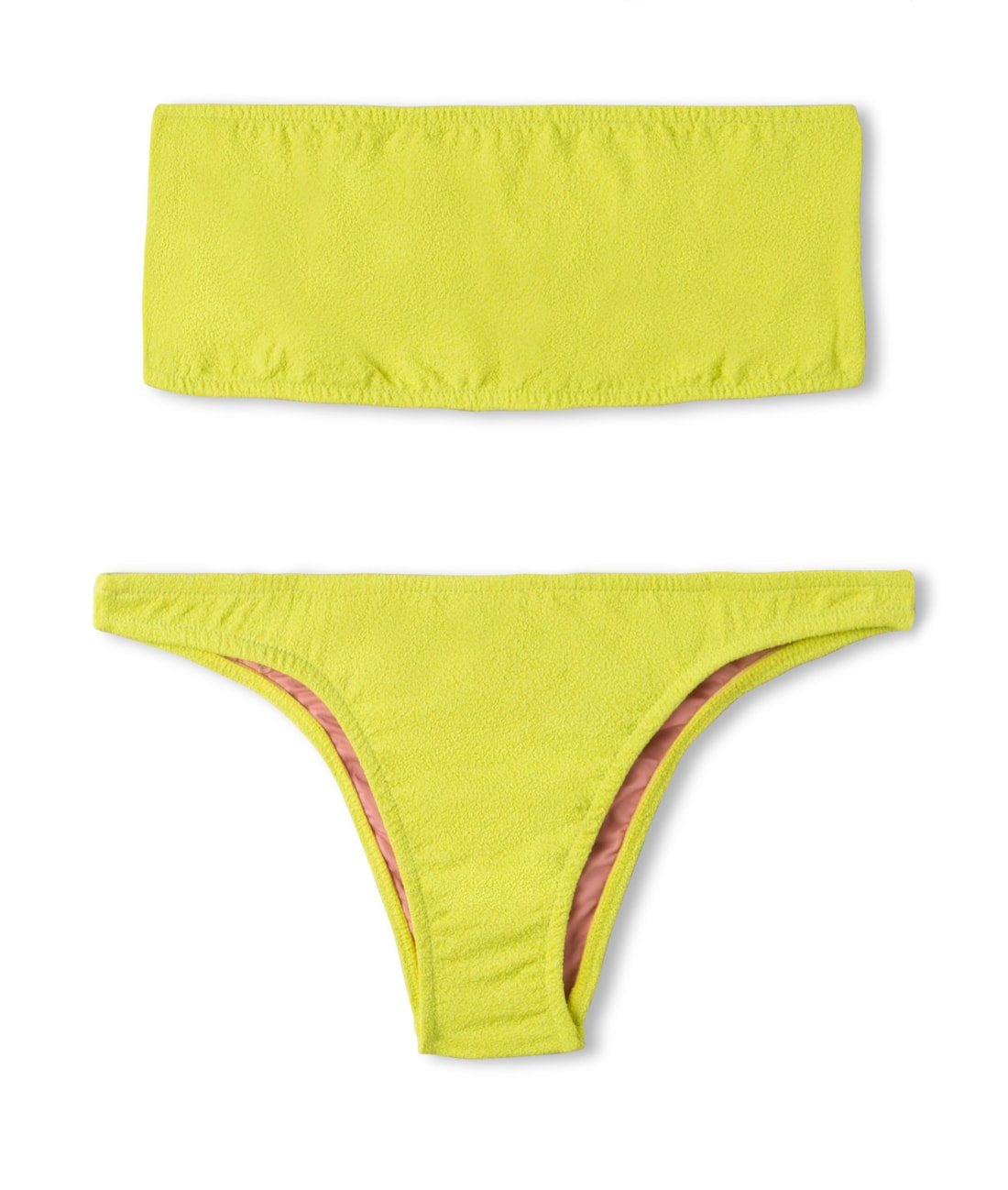 Biquíni Faixa Com Calcinha Reta Amarelo Limao