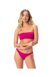 Biquíni Faixa Com Calcinha Reta Pink
