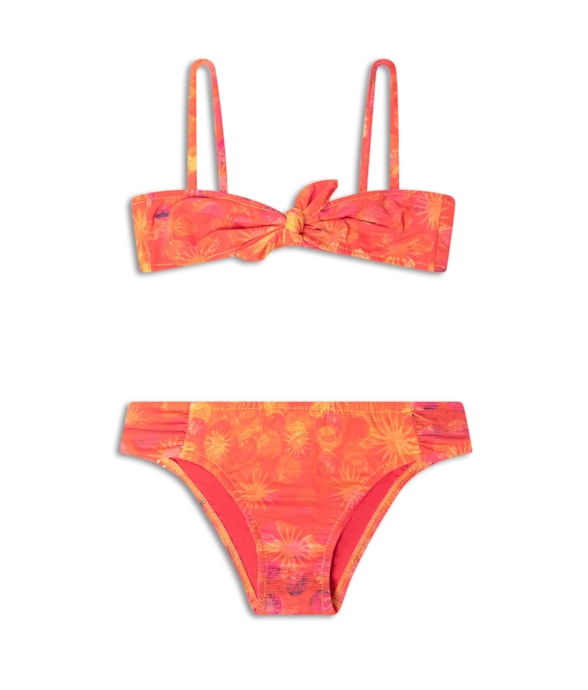 Biquíni Infantil Bustiê Laço Essence Laranja