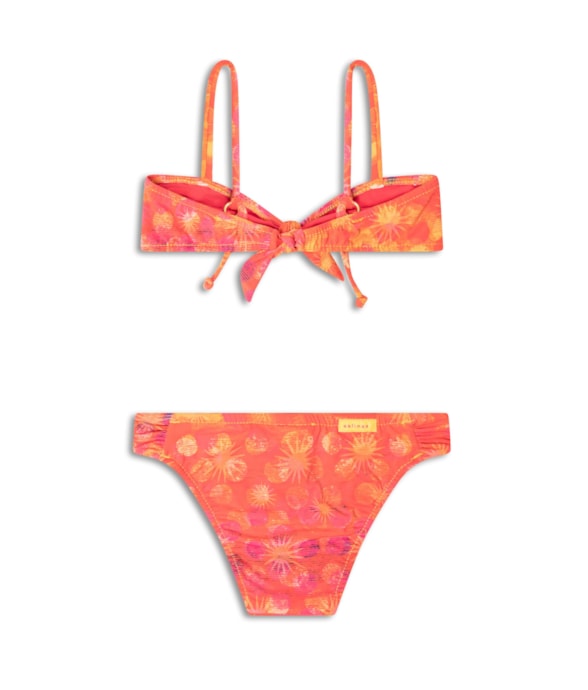 Biquíni Infantil Bustiê Laço Essence Laranja
