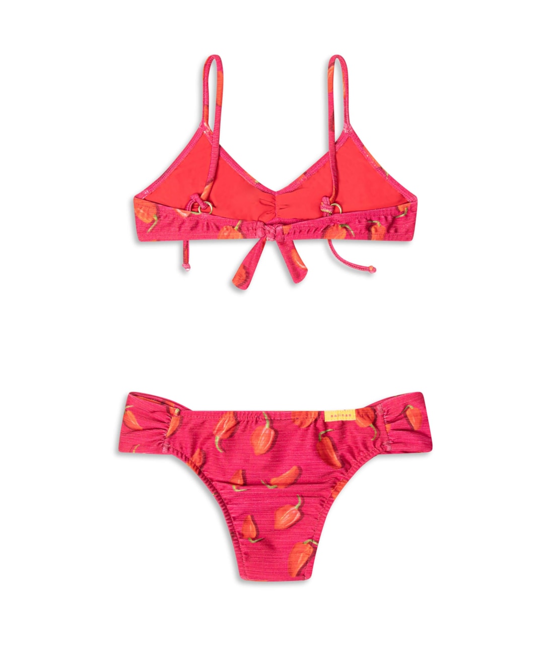 Biquíni Infantil Franzido Bonnet Pink