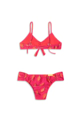 Biquíni Infantil Franzido Bonnet Pink