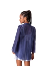 Blusa Amarração Lyocell Washed Azul Jeans