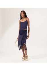 Blusa Amour Franjas Dark Navy