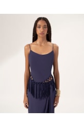 Blusa Amour Franjas Dark Navy