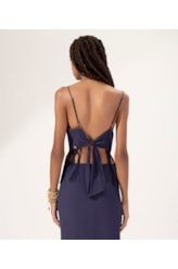Blusa Amour Franjas Dark Navy