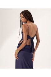 Blusa Amour Franjas Dark Navy