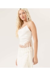 Blusa Amour Franjas Off White