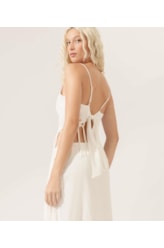 Blusa Amour Franjas Off White