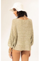 Blusa Ampla Tricot Monâco Verde Claro