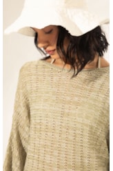 Blusa Ampla Tricot Monâco Verde Claro