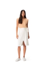 Blusa Barra Aplicada Cotton Linho Bege