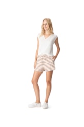 Blusa Barra Aplicada Cotton Linho Natural