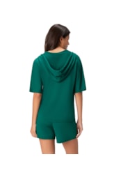 Blusa Capuz Moletinho Verde Escuro
