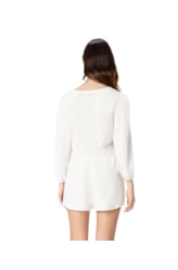 Blusa Com Argola Linho Off White
