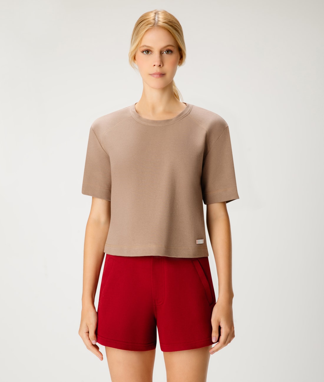 Blusa Cotton Twill Manga Larga Tabaco