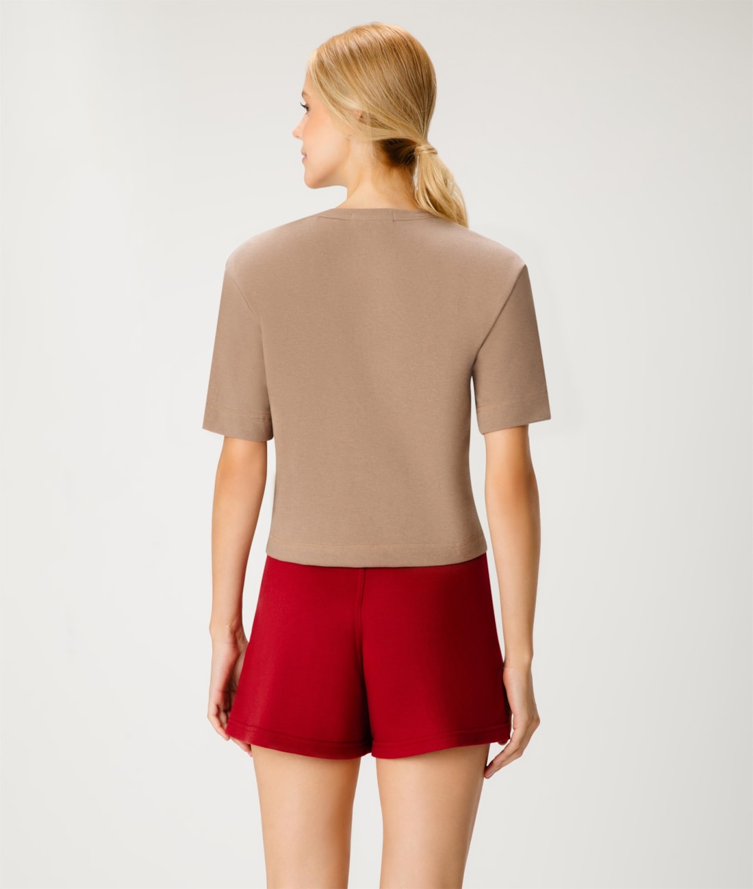 Blusa Cotton Twill Manga Larga Tabaco