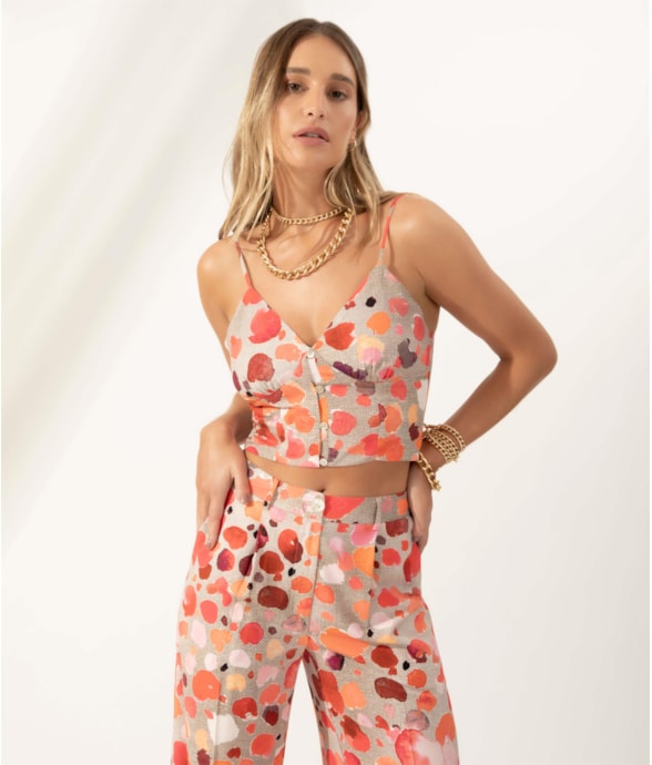 Blusa Cropped Belize Natural