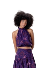 Blusa Cropped Seychelles Roxo