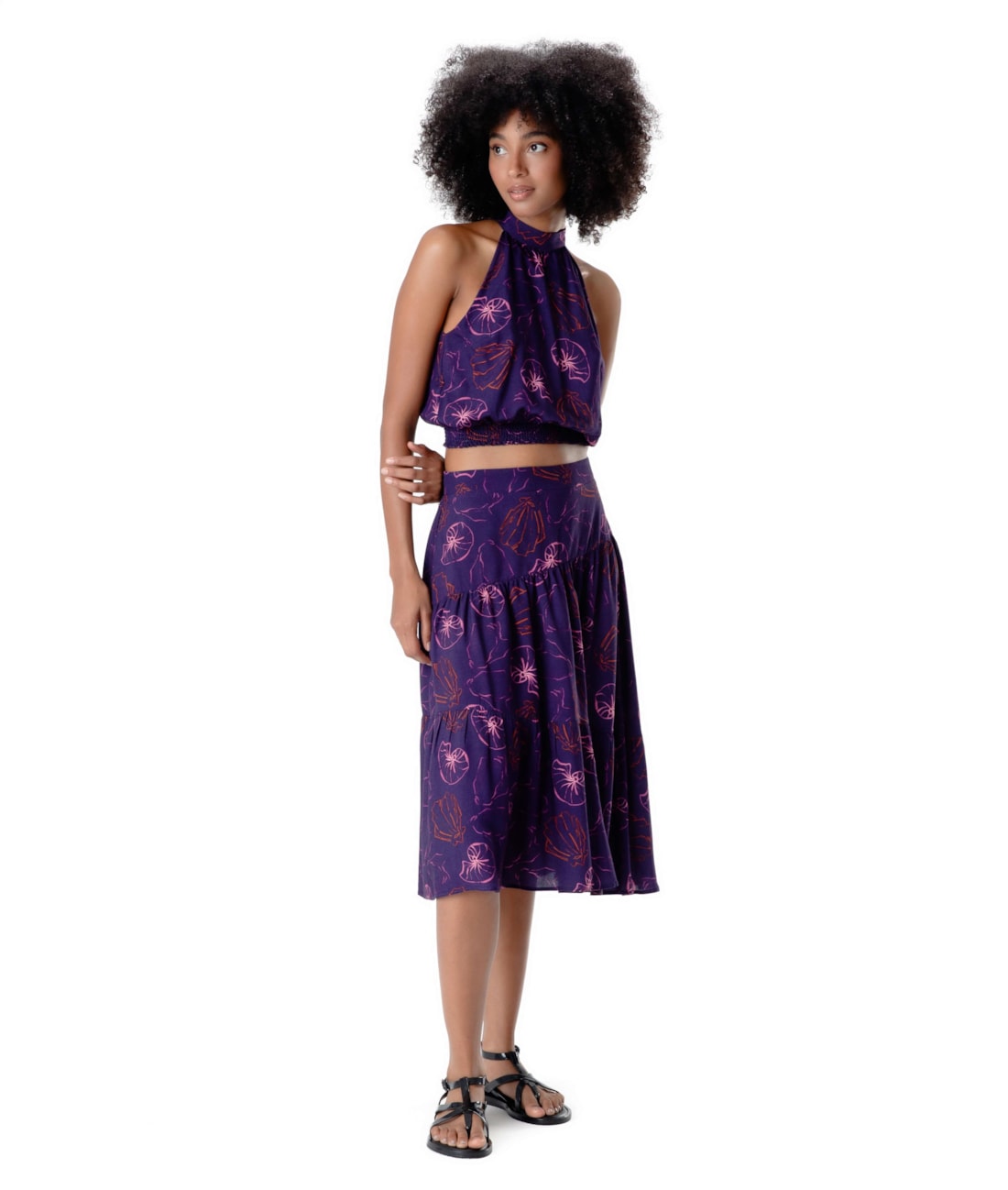 Blusa Cropped Seychelles Roxo