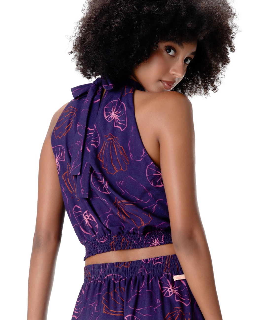 Blusa Cropped Seychelles Roxo