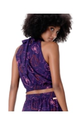 Blusa Cropped Seychelles Roxo