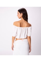 Blusa Cropped Visco Nature Off White