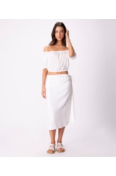 Blusa Cropped Visco Nature Off White