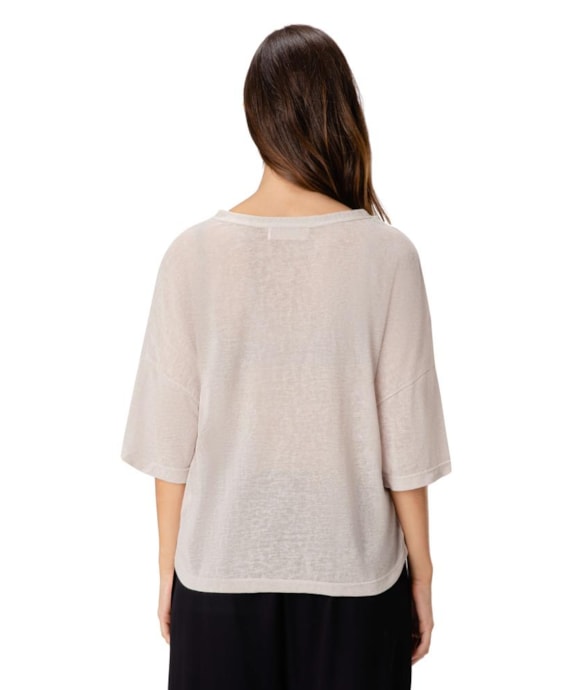 Blusa Decote v Caqui