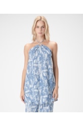 Blusa Fenda Oceanica Azul Seco