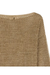 Blusa Flor Jacquard Areia