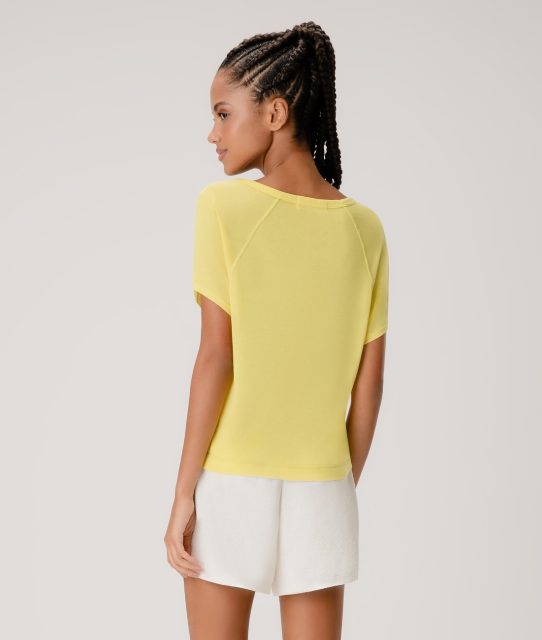 Blusa Gola Careca Neon Tricot Amarelo