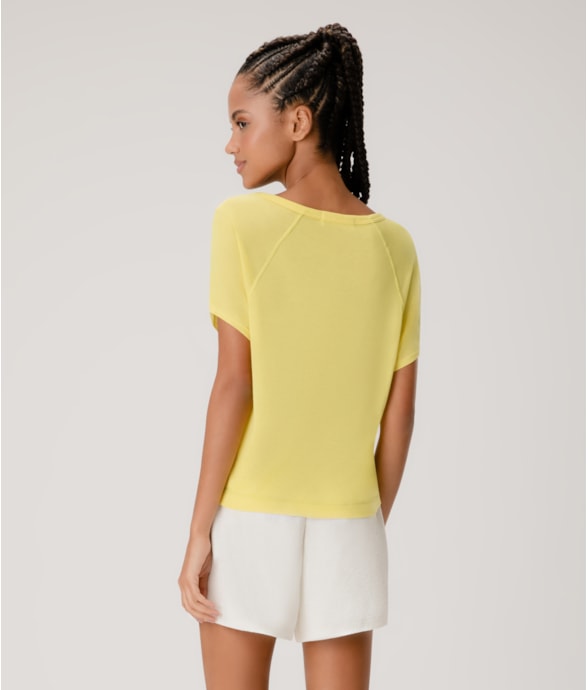 Blusa Gola Careca Neon Tricot Amarelo