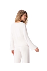 Blusa Holiday Alongada Linho Natural