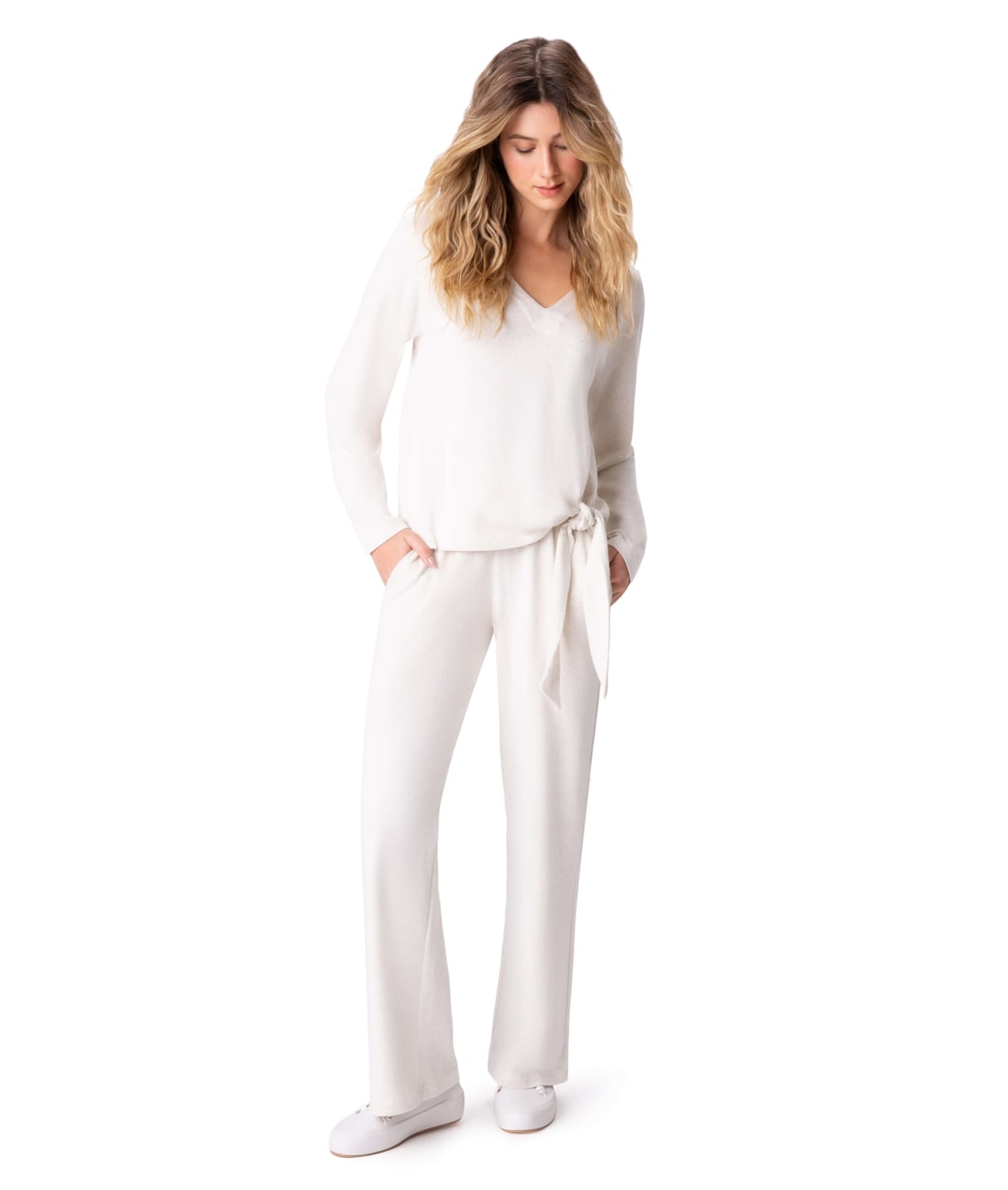 Blusa Holiday Alongada Linho Natural