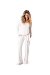 Blusa Holiday Alongada Linho Natural