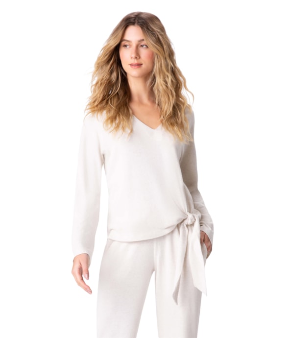 Blusa Holiday Alongada Linho Natural