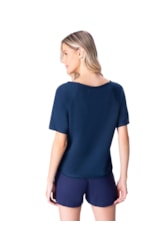 Blusa Holiday Matte Raglan Marinho