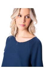 Blusa Holiday Matte Raglan Marinho