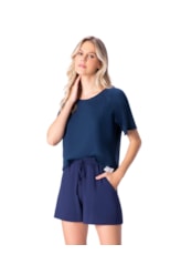 Blusa Holiday Matte Raglan Marinho